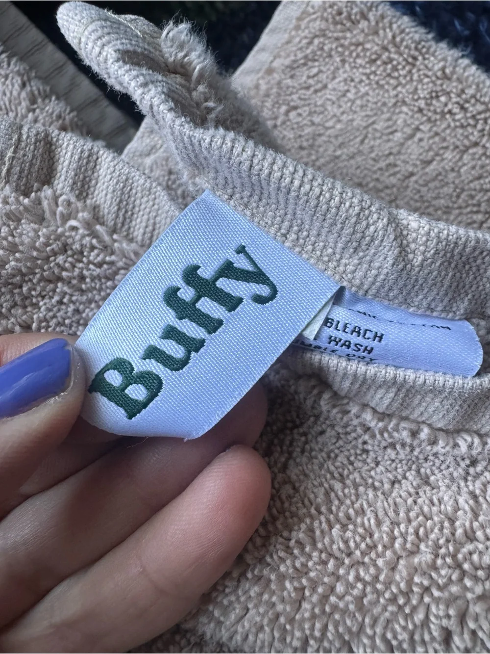 Set of 2 Buffy Plush Organic Cotton Bath Towels - Wheat